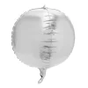 Decostar™ 24" 4D Sphere Mylar Balloon 24pc/bag - Silver