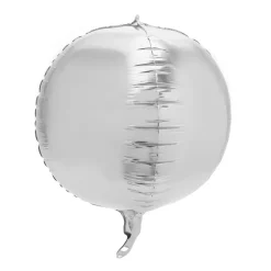 Decostar™ 24" 4D Sphere Mylar Balloon 24pc/bag - Silver