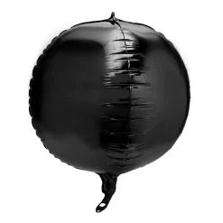 Decostar™ 24" 4D Sphere Mylar Balloon 24pc/bag - Black