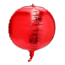 Decostar™ 16" 4D Sphere Mylar Balloon 24pc/bag - Red