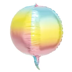 Decostar™ 16" 4D Sphere Mylar Balloon 24pc/bag - Multicolor