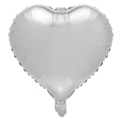 Decostar™ 18" Heart Mylar Balloon 24pc/bag - Silver