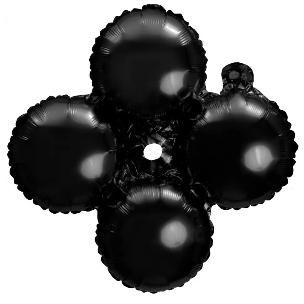 Decostar™ 16" Quad Mylar Balloon 50pc/pack - Black