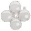 Decostar™ 16" Quad Mylar Balloon 50pc/pack - White