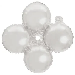 Decostar™ 16" Quad Mylar Balloon 50pc/pack - White