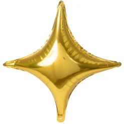 Decostar™ 23" Quadrangle Star Mylar Balloon 3pc/bag - Gold