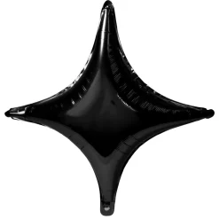 Decostar™ 23" Quadrangle Star Mylar Balloon 3pc/bag - Black