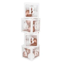 Decostar™ Baby Shower Balloon Box Kit - Rose Gold