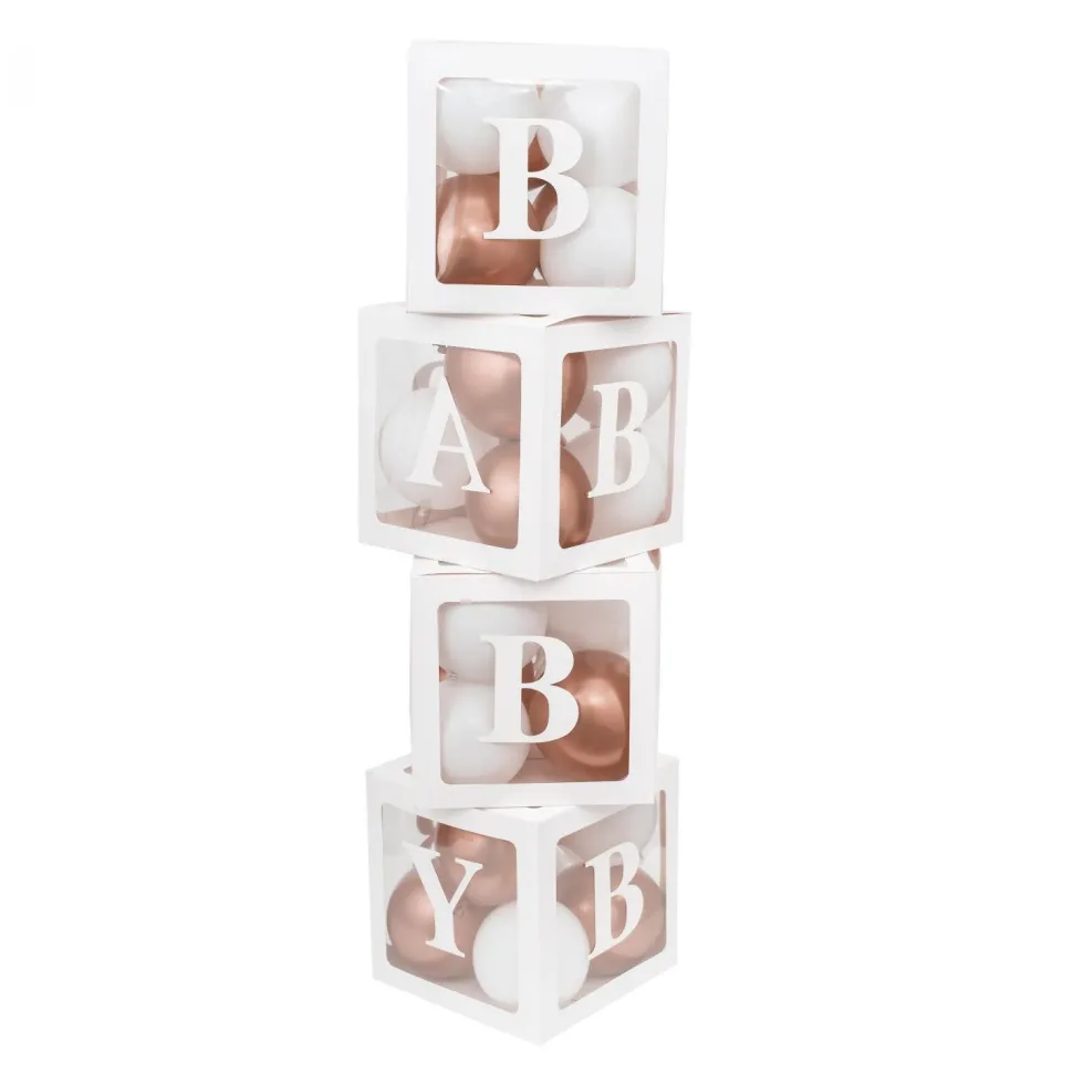 Decostar™ Baby Shower Balloon Box Kit - Rose Gold