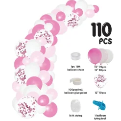 Decostar™ Balloon Garland Set 16ft - Pink