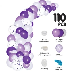 Decostar™ Balloon Garland Set 16ft - Purple