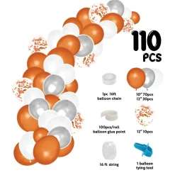 Decostar™ Balloon Garland Set 16ft - Orange