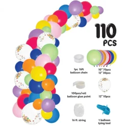 Decostar™ Balloon Garland Set 16ft - Multicolor