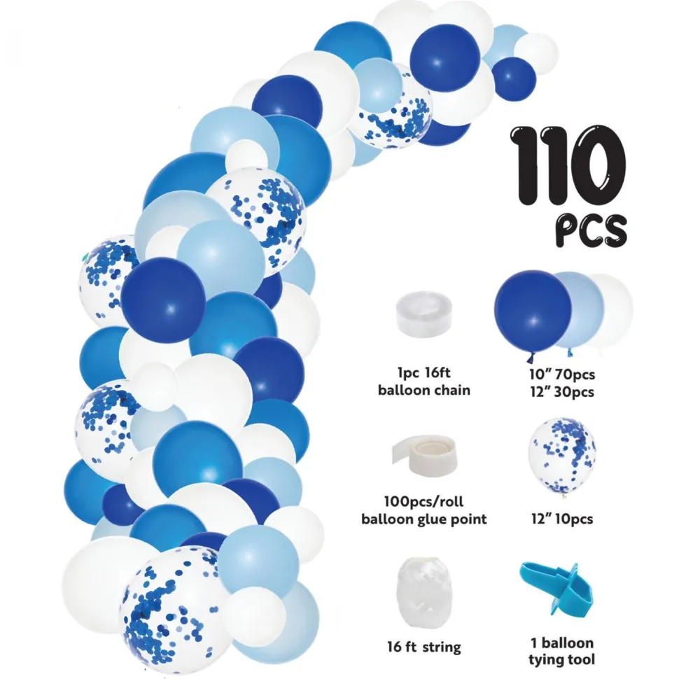Decostar™ Balloon Garland Set 16ft - Blue
