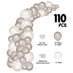 Decostar™ Balloon Garland Set 16ft - Silver