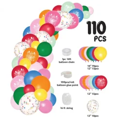 Decostar™ Birthday Theme Balloon Garland Set 16ft