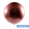 Decostar™ Chrome Latex Balloon 36" 2pc/bag - Rose Gold