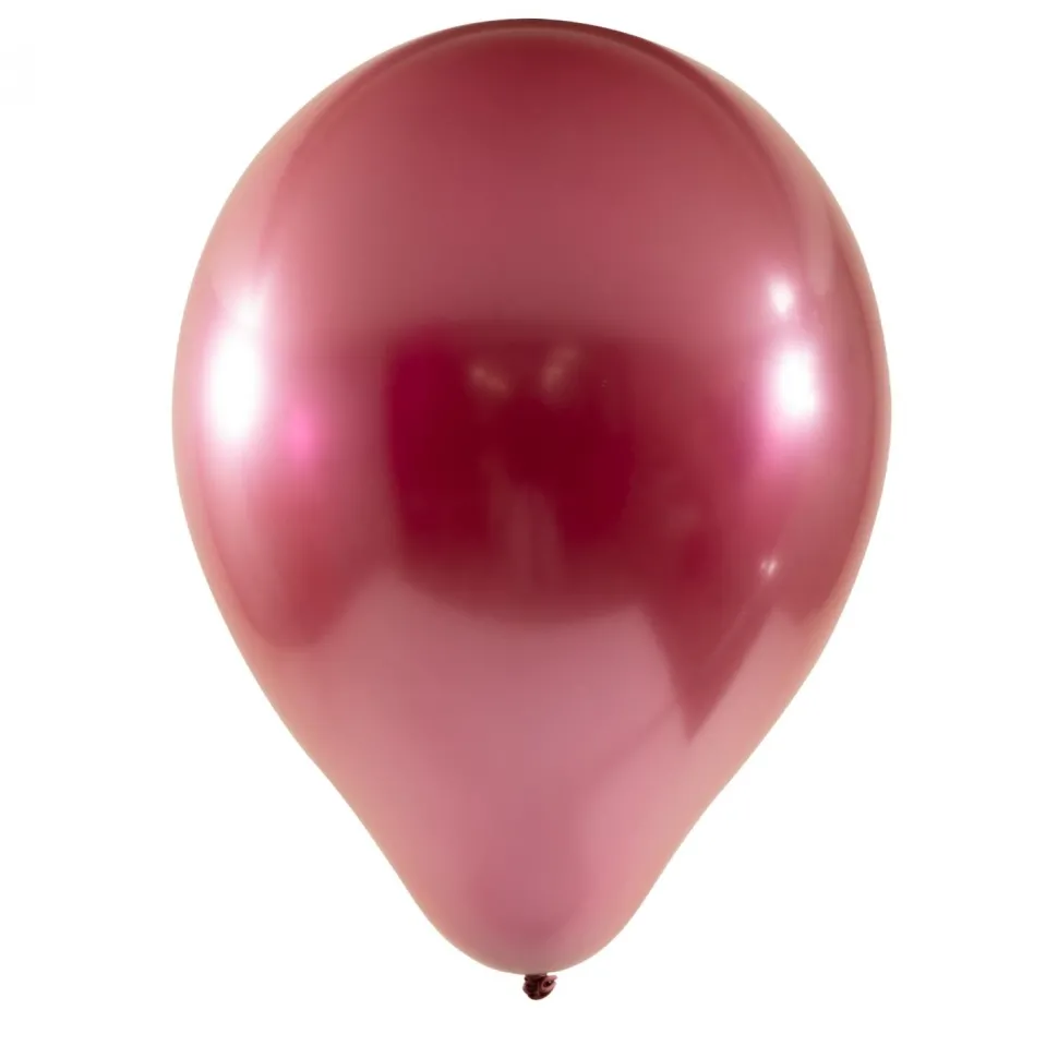 Decostar™ Chrome Latex Balloon 10" 50pc/bag - Chrome Red