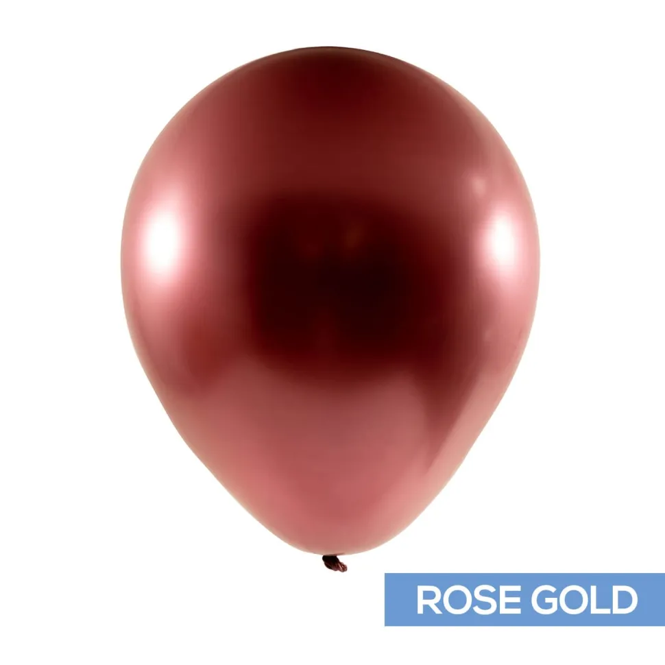 Decostar™ Chrome Latex Balloon 18" 10pc/bag - Rose Gold