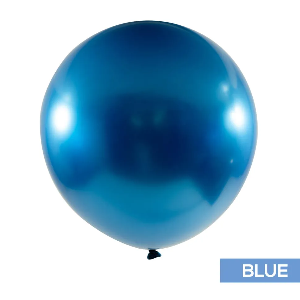 Decostar™ Chrome Latex Balloon 18" 10pc/bag - Blue