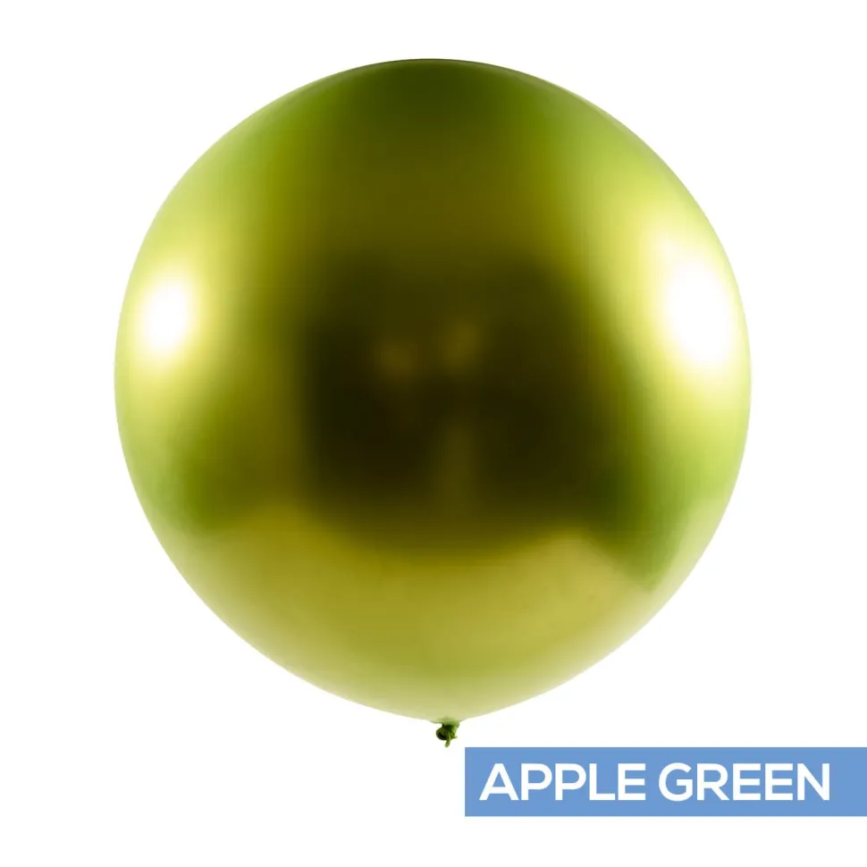 Decostar™ Chrome Latex Balloon 36" 2pc/bag - Apple Green