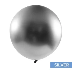 Decostar™ Chrome Latex Balloon 36" 2pc/bag - Silver