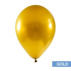 Decostar™ Chrome Latex Balloon 10" 50pc/bag - Gold