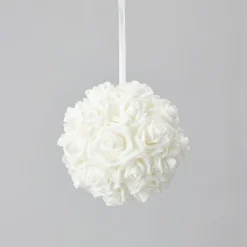Decostar™ Foam Rose Ball 6½" - 12 Pieces - White