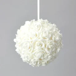 Decostar™ Foam Rose Ball 10" - White