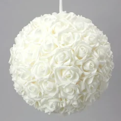 Decostar™ Foam Rose Ball 14" - White