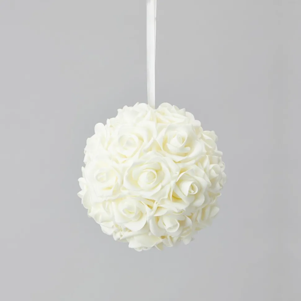 Decostar™ Foam Rose Ball 6½" - 12 Pieces - Ivory