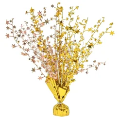 Decostar™ Foil Balloon Weight Centerpiece With Stickers 6oz 12" - Gold