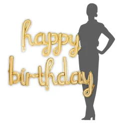 Decostar™ "HAPPY BIRTHDAY" Balloon - Gold