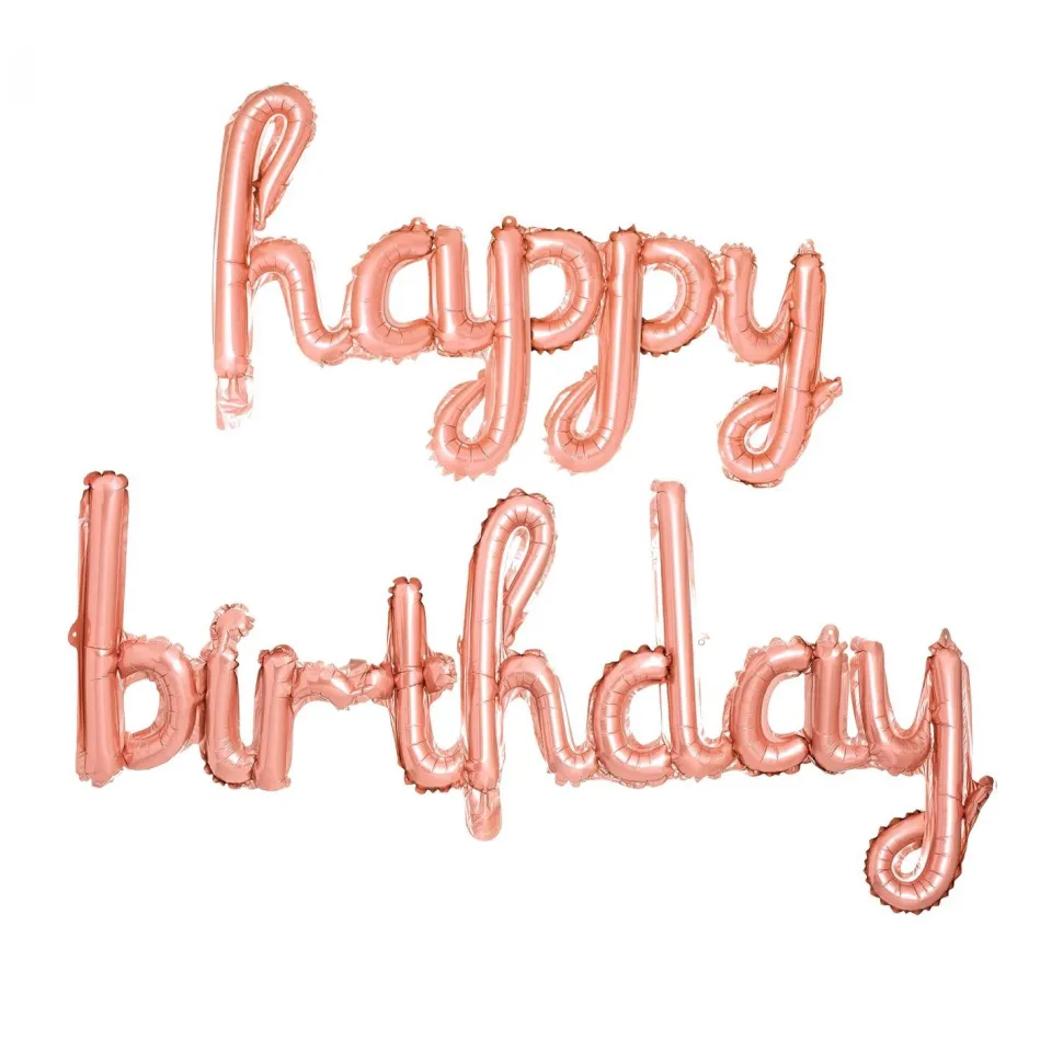 Decostar™ "HAPPY BIRTHDAY" Balloon - Rose Gold