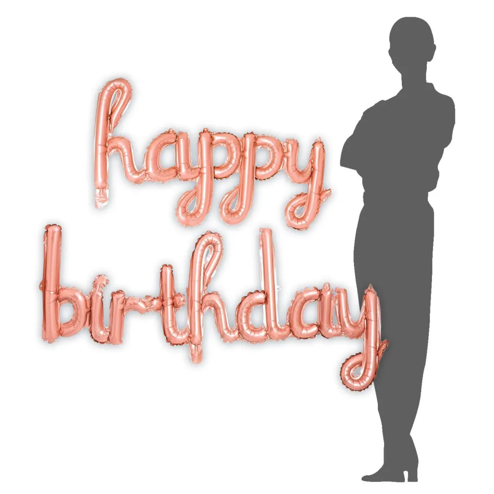 Decostar™ "HAPPY BIRTHDAY" Balloon - Rose Gold