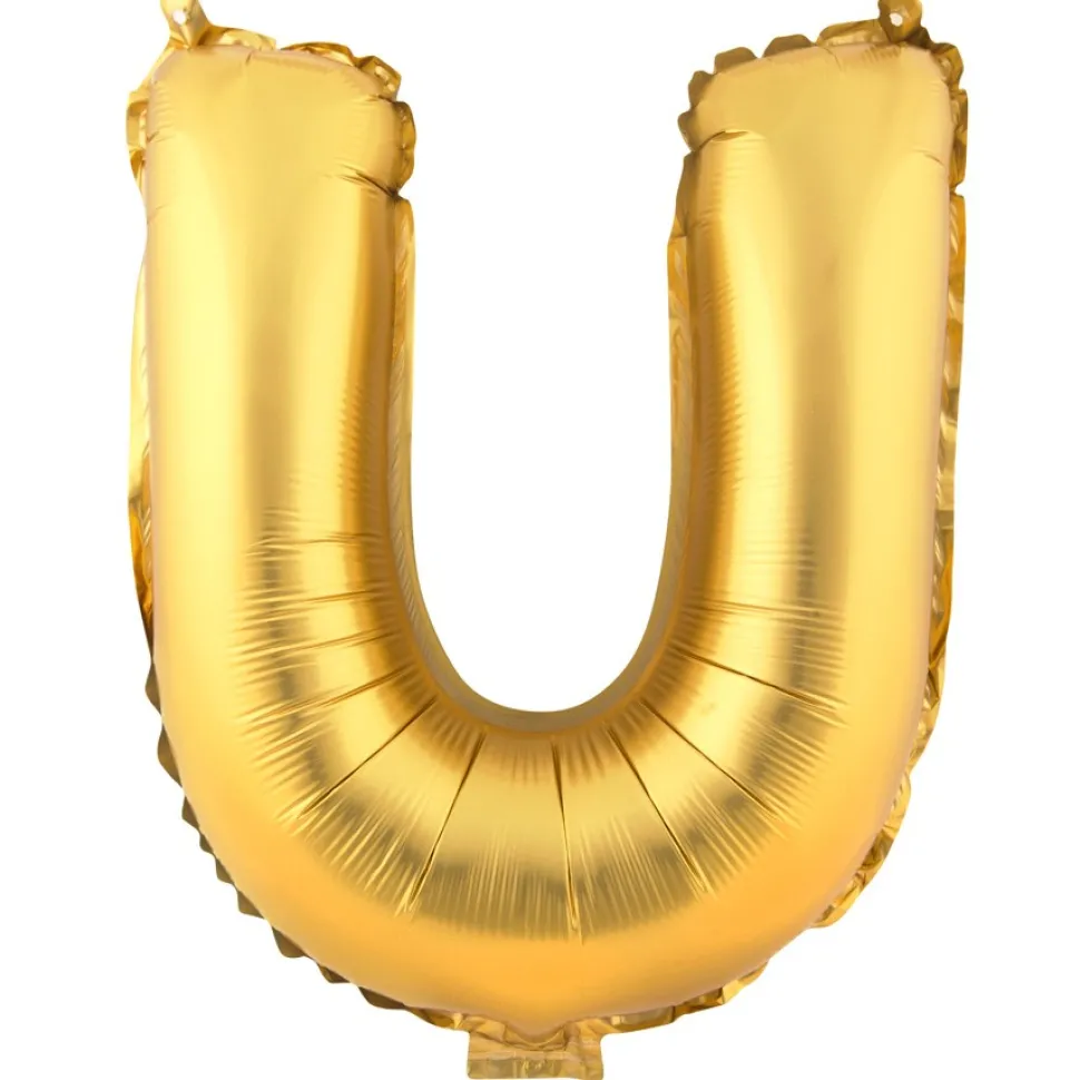 Decostar™ Letter Mylar Foil Balloon 16" - "U"