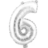 Decostar™ Number Mylar Foil Balloon 16" - "6"