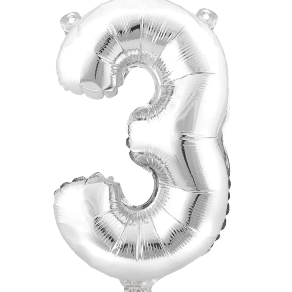 Decostar™ Number Mylar Foil Balloon 34" - "3"