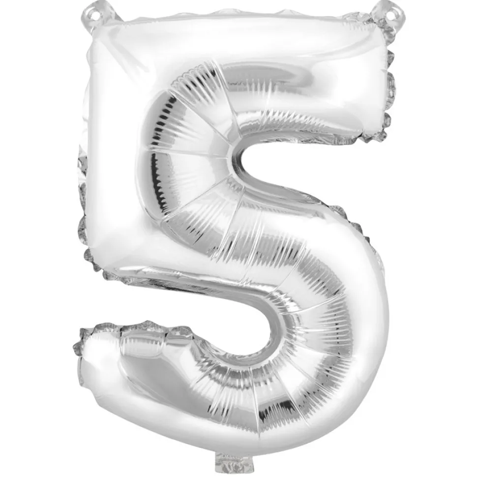 Decostar™ Number Mylar Foil Balloon 34" - "5"