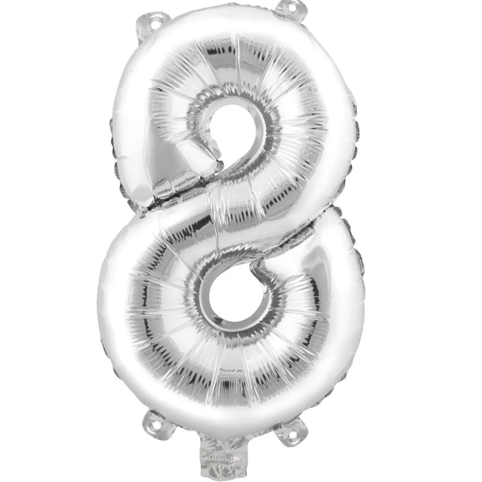 Decostar™ Number Mylar Foil Balloon 16" - "8"