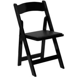 DecoStar™ Replacement Cushion for Firmfold™ Resin Folding Chair - Black