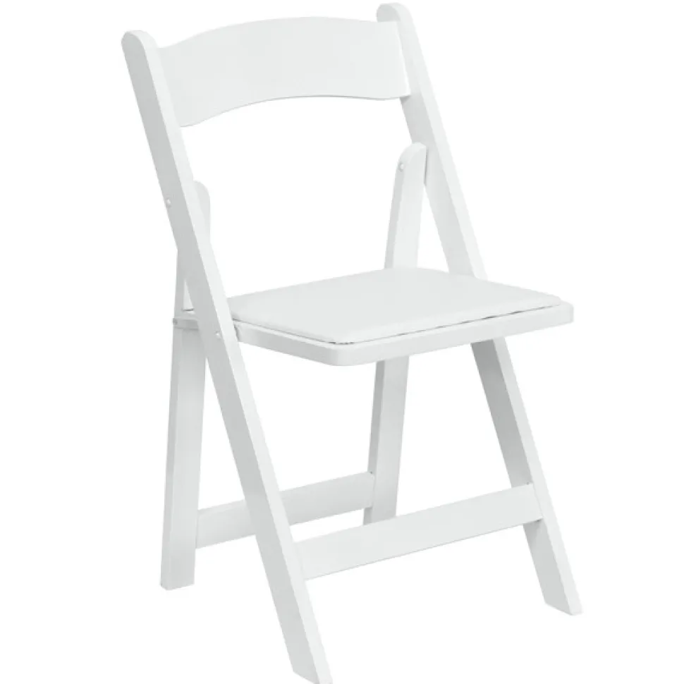 DecoStar™ Replacement Cushion for Firmfold™ Resin Folding Chair - White