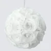 Decostar™ Rose Silk Flower Pomander Kissing Ball 10" - White