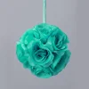 Decostar™ Rose Silk Flower Pomander Kissing Ball 6" - 12 Pieces - Aqua