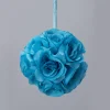 Decostar™ Rose Silk Flower Pomander Kissing Ball 6" - 12 Pieces - Turquoise