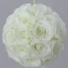 Decostar™ Rose Silk Flower Pomander Kissing Ball 12" - Ivory