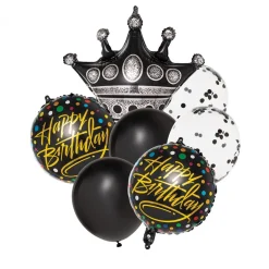 Decostar™ Royal Birthday Balloon Bouquet - Black
