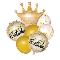 Decostar™ Royal Birthday Balloon Bouquet - Gold