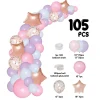 Decostar™ Star Theme Balloon Garland Set 16ft - Rose Gold & Lavender