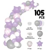 Decostar™ Star Theme Balloon Garland Set 16ft - Lavender & Silver